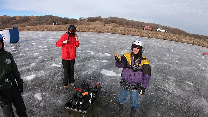 DN Iceboats, Skaters and Scooters on Lake Christin...