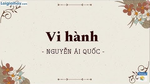 Soạn bài Vi hành SGK Ngữ văn 12 tập 2 Cánh diều