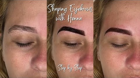 Shaping Eyebrows with Henna Step by Step