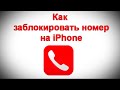 Как заблокировать номер на iPhone