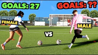 100 Shots from a WOMEN'S Footballer vs. 100 Shots from a MEN's Footballer