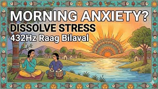 Morning Anxiety? Dissolve Stress Instantly 🌿 Raag Bilaval Bansuri & Tabla (432Hz)