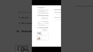 Grade1 EVS worksheet 14 #push #pull  #shorts #ytshorts #science