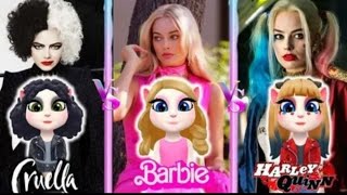 Who Will win  Crualle Emma stone Vs Barbie girl Vs Harley Quiin  My Talking Angela 2