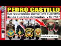 Pedro Castillo fue reconocido como jefe supremo de las Fuerzas Armadas y la PNP