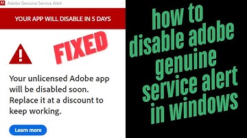 How to disable Adobe Genuine Service Alert? #adobe
