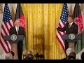 President Obama meets with the President of Afghanistan