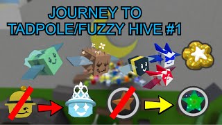 Journey to Tadpole\/Fuzzy Hive #1 | Bee Swarm Simulator