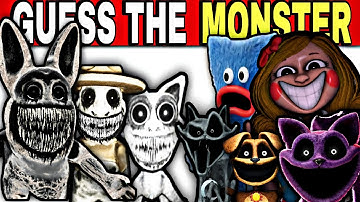 Guess The MONSTER BY EMOJI and VOICE | Poppy Playtime Chapter 3 , Zoonomaly Game VS Real Life