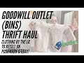 Goodwill Outlet (Bins) Thrift Haul To Resell On Poshmark & Ebay