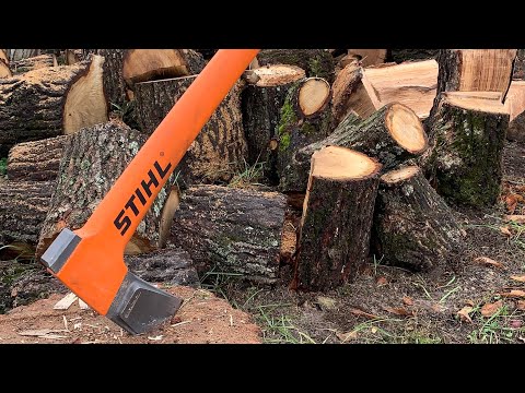 Колун STIHL . Колоти дрова таким колуном одною рукою дуже легко ! Огляд та робота колуна .