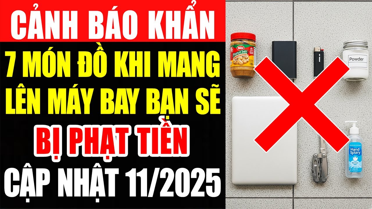 CẢNH BÁO KHẨN: Từ Nay Khi Mang 7 Thứ Này Lên Máy Bay Bạn Sẽ BỊ PHẠT Ngay Lập Tức! (QUY ĐỊNH 11/2025)