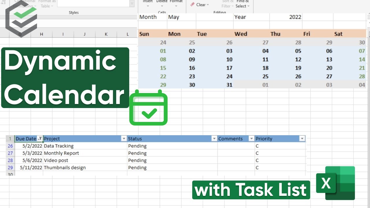 PassFab Tips How to Create A Dynamic Calendar Excel Task List Excel