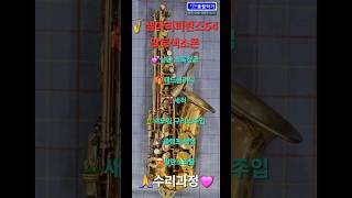 #셀마리퍼런스54 알토색소폰 수리과정 #살균소독청소 #패드클리닉 #세척 #새오일.구리스주입 #전체키 클램프 밴딩 #발란스조율 #30년경력 악기조율사 #Shorts #색소폰수리