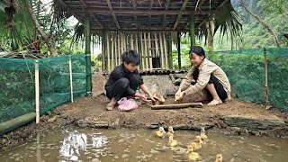 The homeless boy and the poor girl dug a duck pond and fenced it around - Homeless Boy