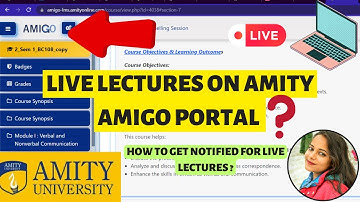 HOW to attend LIVE LECTURES of AMITY AMIGO PORTAL✅| GET NOTIFIED INSTANTLY👌| AMITY ONLINE MBA BBA