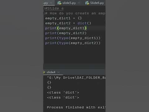 How do you create an empty dictionary in Python? - YouTube