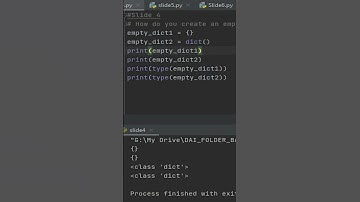 How do you create an empty dictionary in Python?