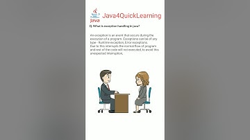 What is exception handling in java #exceptionhandling #java #java4quicklearning