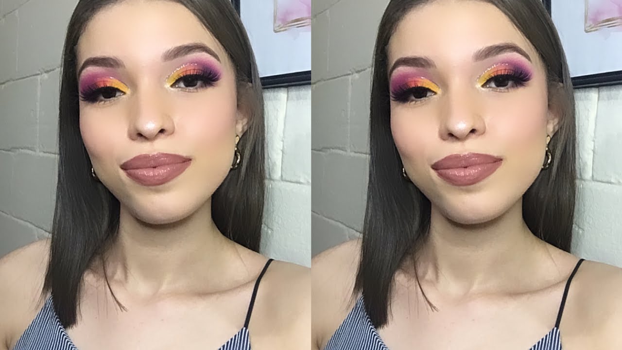 Colorful makeup - YouTube