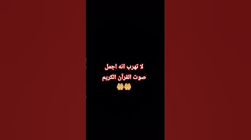 لا تهرب انه اجمل صوت القرآن الكريم  🤲🤲