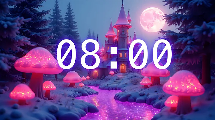 8 Minute Timer | Relaxing Music | Fantasy River with Glowing Mushrooms and Castle 🏰