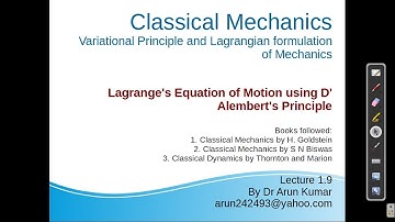 Lecture 1.9: Lagrange
