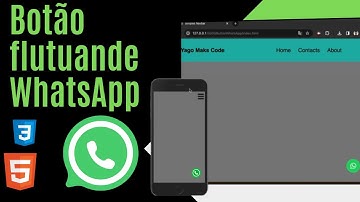 Como criar um Botão Flutuante RESPONSIVO do WhatsApp Call To Action HTML e CSS API WhatsApp
