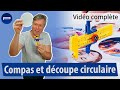 Comment dcouper un disque parfait dans du papier carton vinyle cuir  cercle cutter pearltvfr