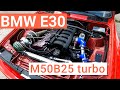 BMW E30 po swapie na M50B25 Turbo - historia Jacka i jego auta