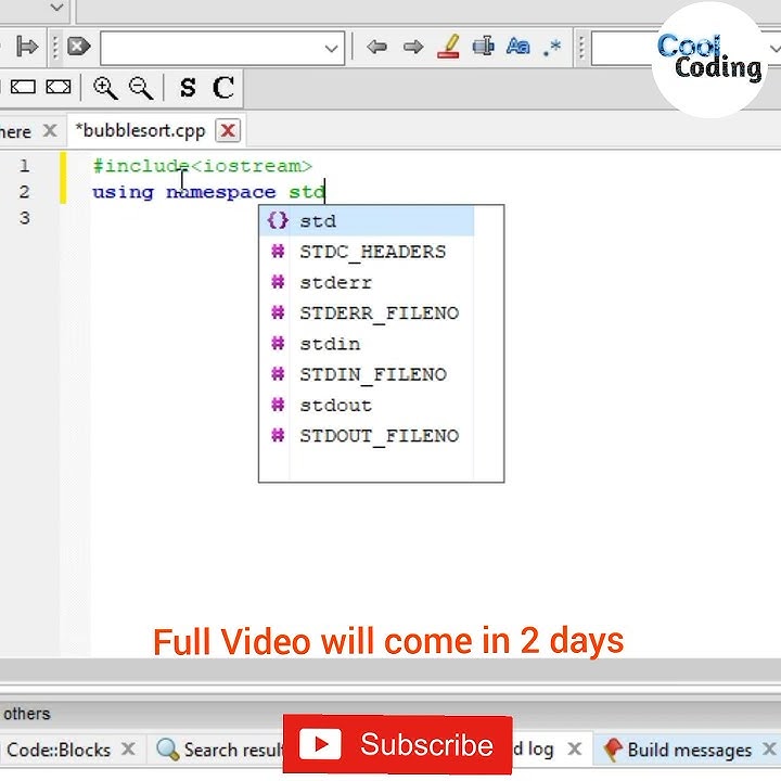 Sorting Of an Array through Bubble Sorting | C++ Program | Cool Coding ...