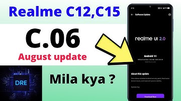 Realme C12,C15 android 11 new update . Realme UI 2 stable update. Dynamic RAM expansion 😔