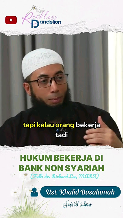 GAJI PEGAWAI BANK NON SYARI'AH HARAM?!! #ustadzkhalidbasalamah #kajianislam #bekerja #bsi #bank