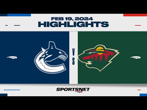 NHL Highlights | Canucks vs. Wild - February 19, 2024