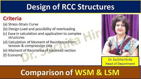 Comparison of Working Stress Method (WSM) & Limit State Method (LSM) with concepts