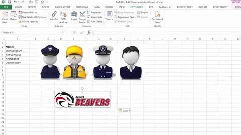EAF #80 - Use Excel VBA to personalise an athlete report with a photo