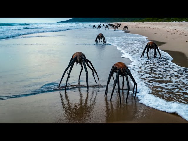 His Camera Caught These Creatures Crawling Out Of The Ocean And Then This Happened...