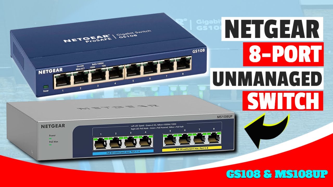 NETGEAR 8-Port 10/100/1000 Mbps Switch (GS108UK)