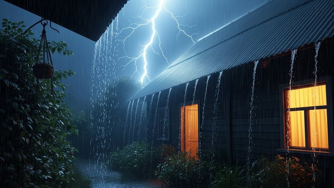 Heavy Rain & Thunder Sounds for Fast Sleep, Rest & Night Relaxation #60 ...