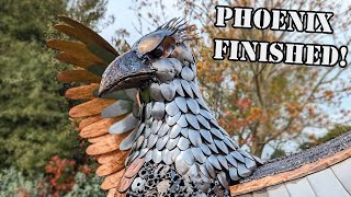 8ft Scrap Metal Phoenix FINISHED!! One Of my Biggest pieces!