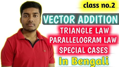 Vector basics-02 |Vector Addition Laws|Triangle Law & Parallelogram Law|ভেক্টর যোগ |class 11 Physics