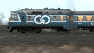Гонка с дизель-поездом ДР1А II: поезд Таллин-СПб / Race with DR1A DMU Tallinn-S.Petersburg train