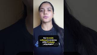 How to create a sitemap in WordPress #shorts #shortsvideo