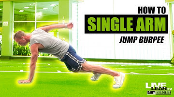 How To Do An ALTERNATING SINGLE ARM JUMP BURPEE | Exercise Demonstration Video and Guide