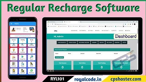 RYL101 Regular Recharge Software ₹.500 Source Code and Database | Multi Recharge Software