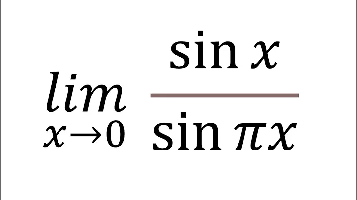 limit of sinx/sin(pi*x) as x goes to 0 | calculus 1 limit