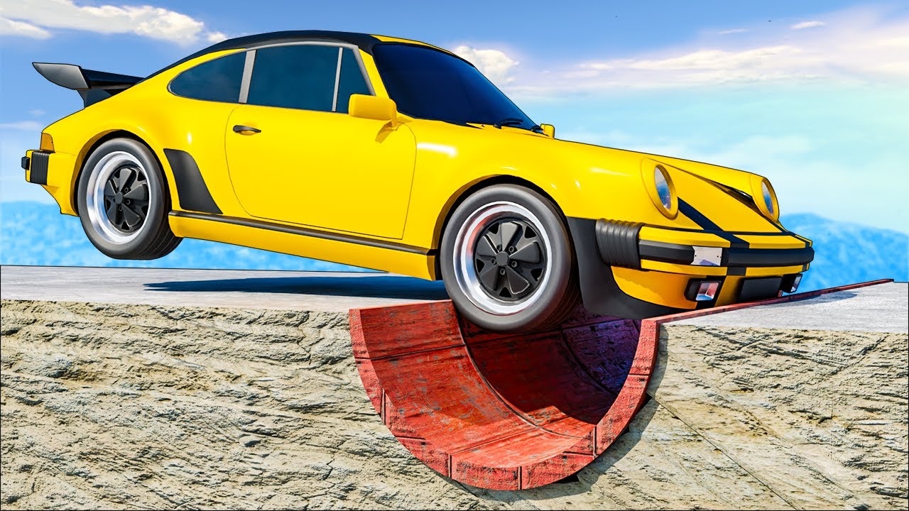 Cars vs Mega Reverse Speedbumps in GTA 5