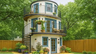 Why This 975 Sq Ft 3-Story Round Tiny House Might Be The Most Livable Yet? | Icream-Tiny House