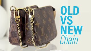 Comparing Louis Vuitton MINI POCHETTE ACCESSOIRES Curb Chain 