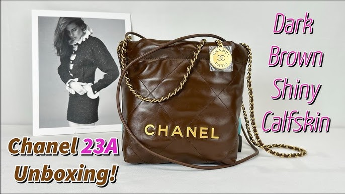 New With Tag Chanel 22 Green Shiny Calfskin Mini Bag, Receipt 23A Year 2023  